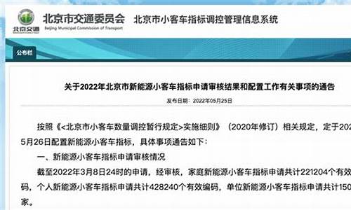 北京市小客车指标调控_北京市小客车指标调控管理官网